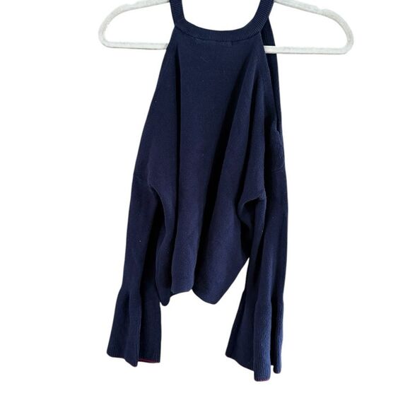 Anthropologie Blue Off the Shoulder Relaxed Fit Sweater - Picture 10 of 10